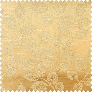 Gold color natural leaf texture finished surface horizontal lines polyester main curtain